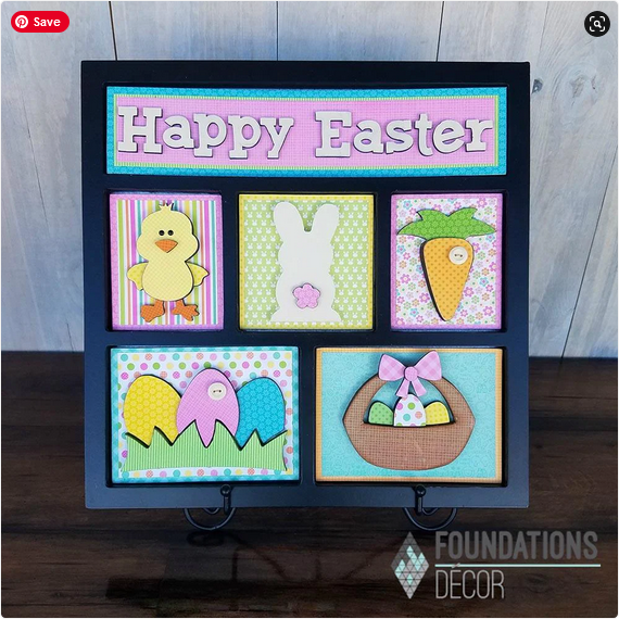FD Easter Craft Supply - DIY April Base Kit for Shadow Box