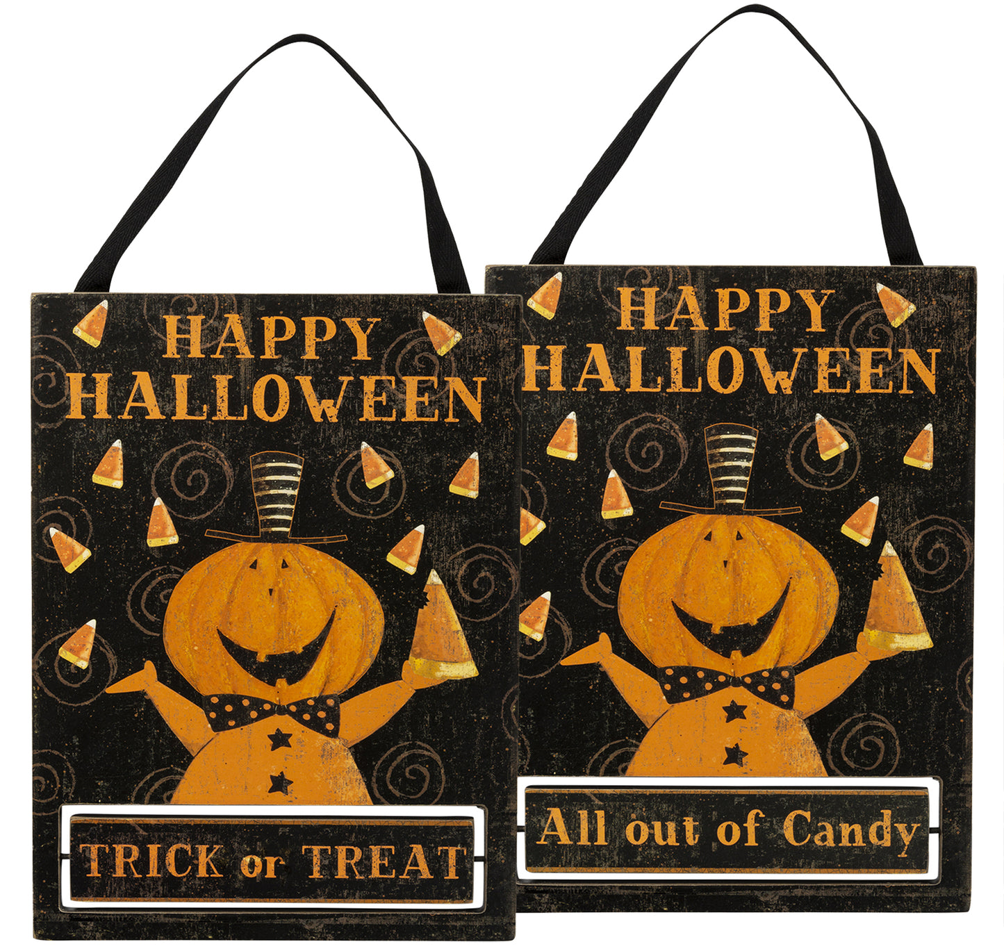 PBK Halloween Decor - Double Side Trick Treat Out Of Candy Sign