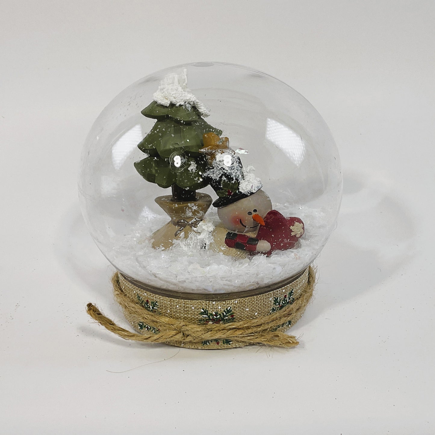 AGSD Christmas Decor - Primitive Resin Snowmen Dry Snow-globe