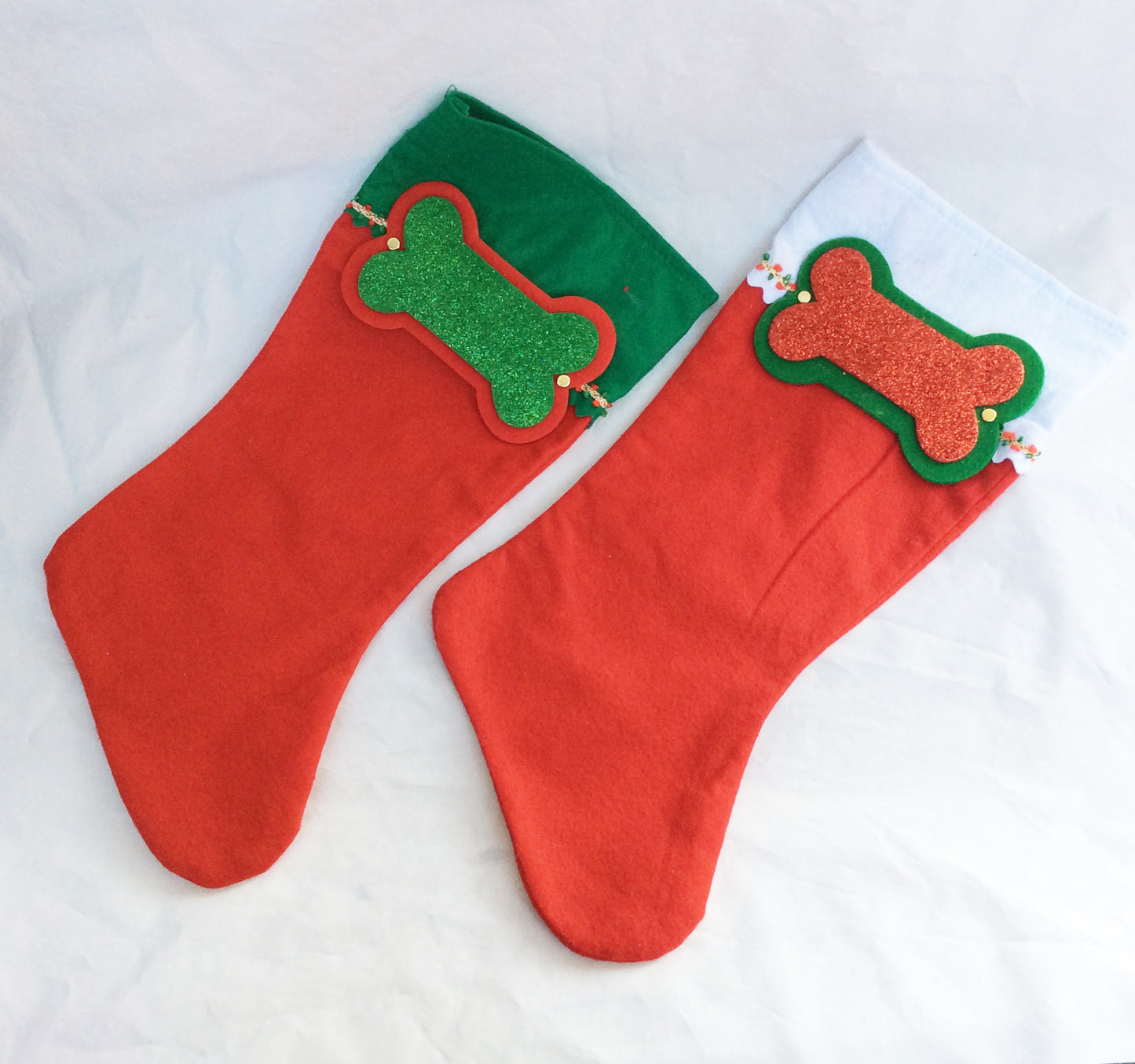 AGSD Christmas Decor - Puppy Dog Bone Stocking