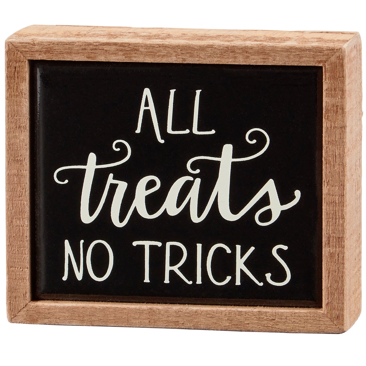PBK Halloween Decor - No Tricks Just Treats Mini Tier Tray Sign