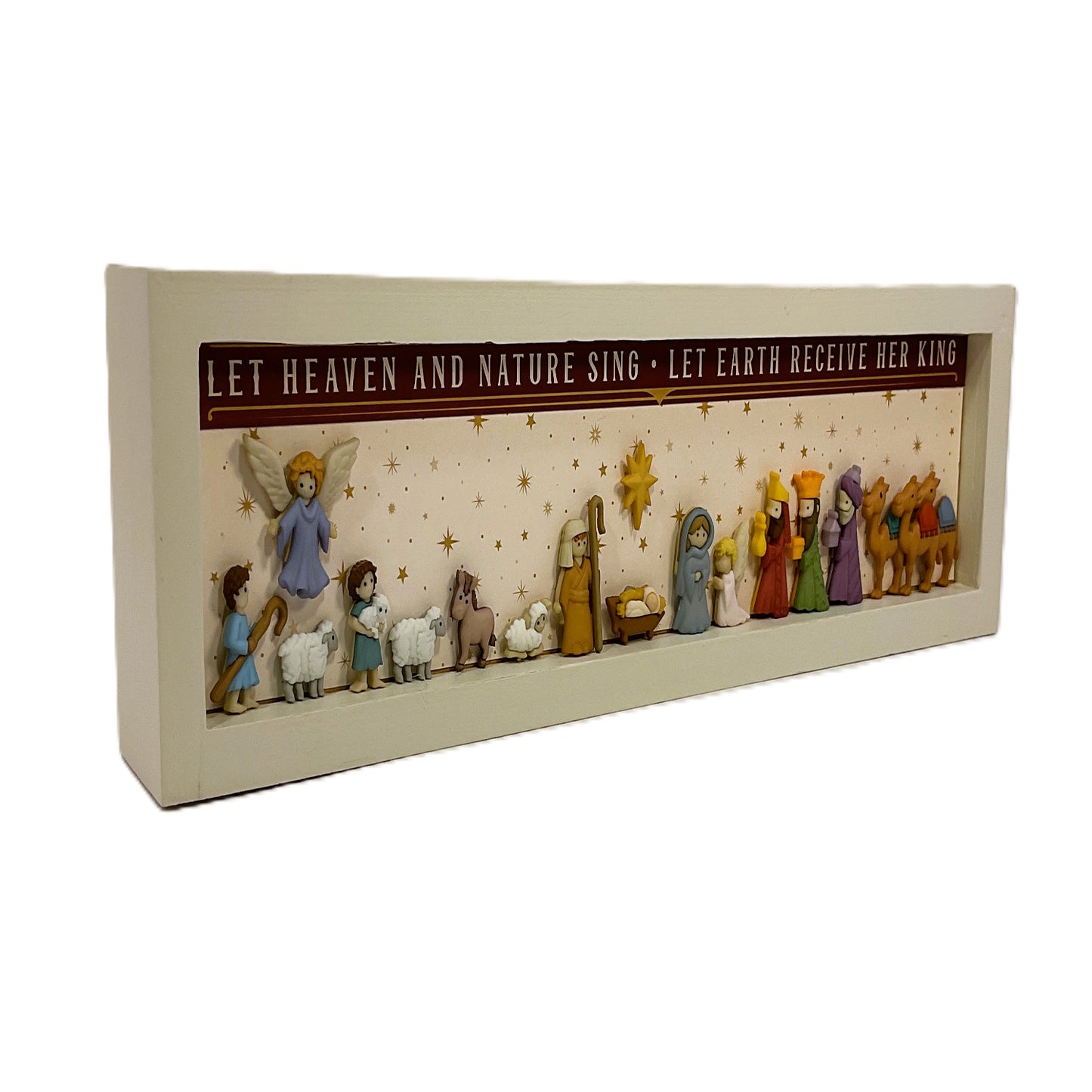 AGSD Christmas Decor - Nativity Scene Flat Back Button Inset Sign