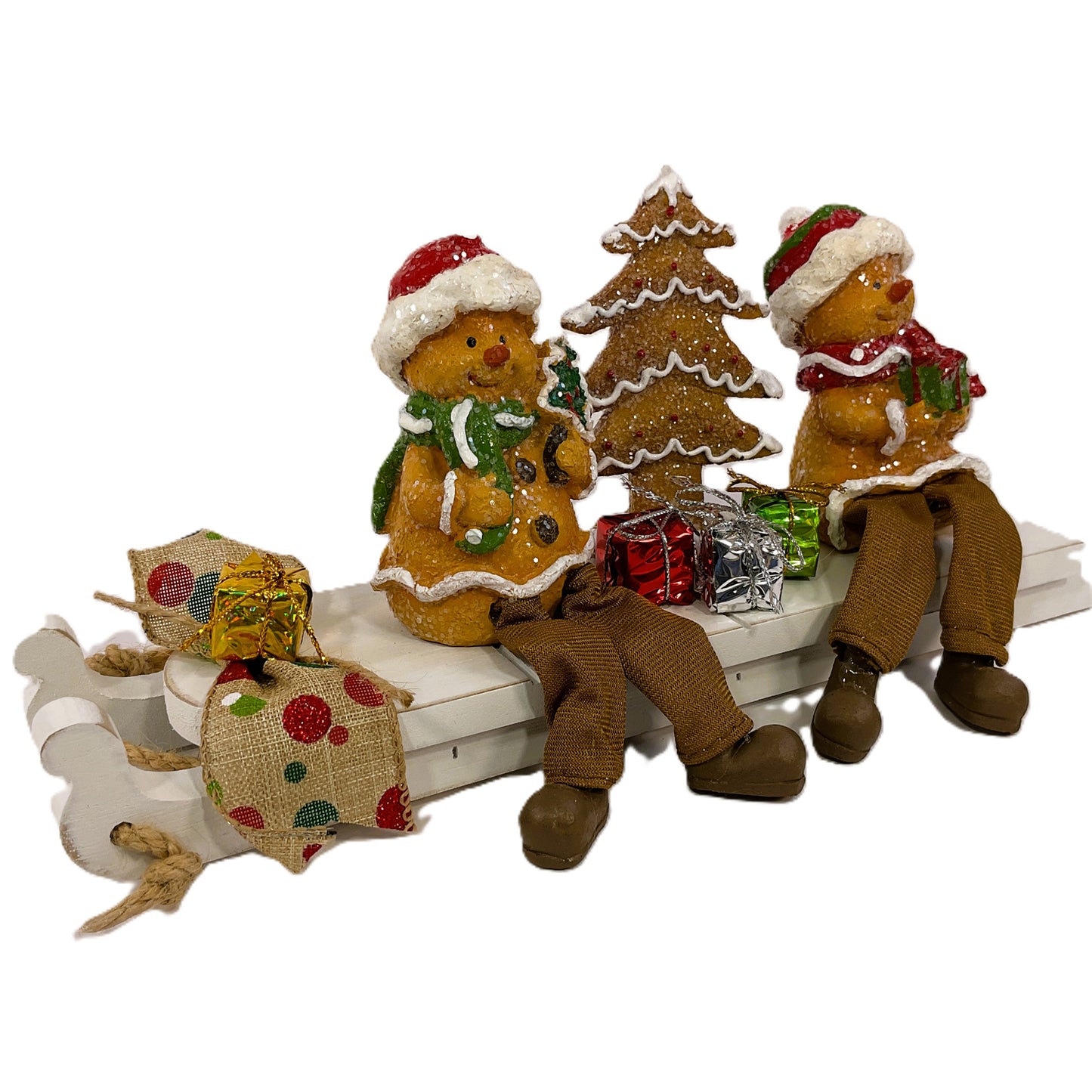 AGSD Gingerbread Snowmen and Tree on Sled