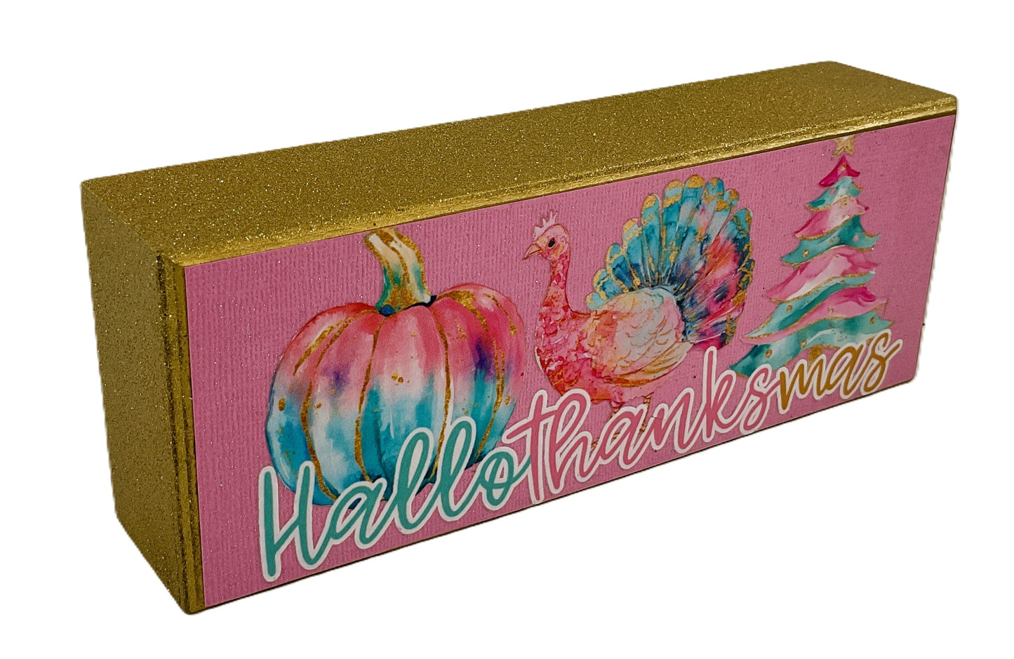 AGD Fall Decor - Pastel Pink Hallothankmas Multi Seasonal Sign