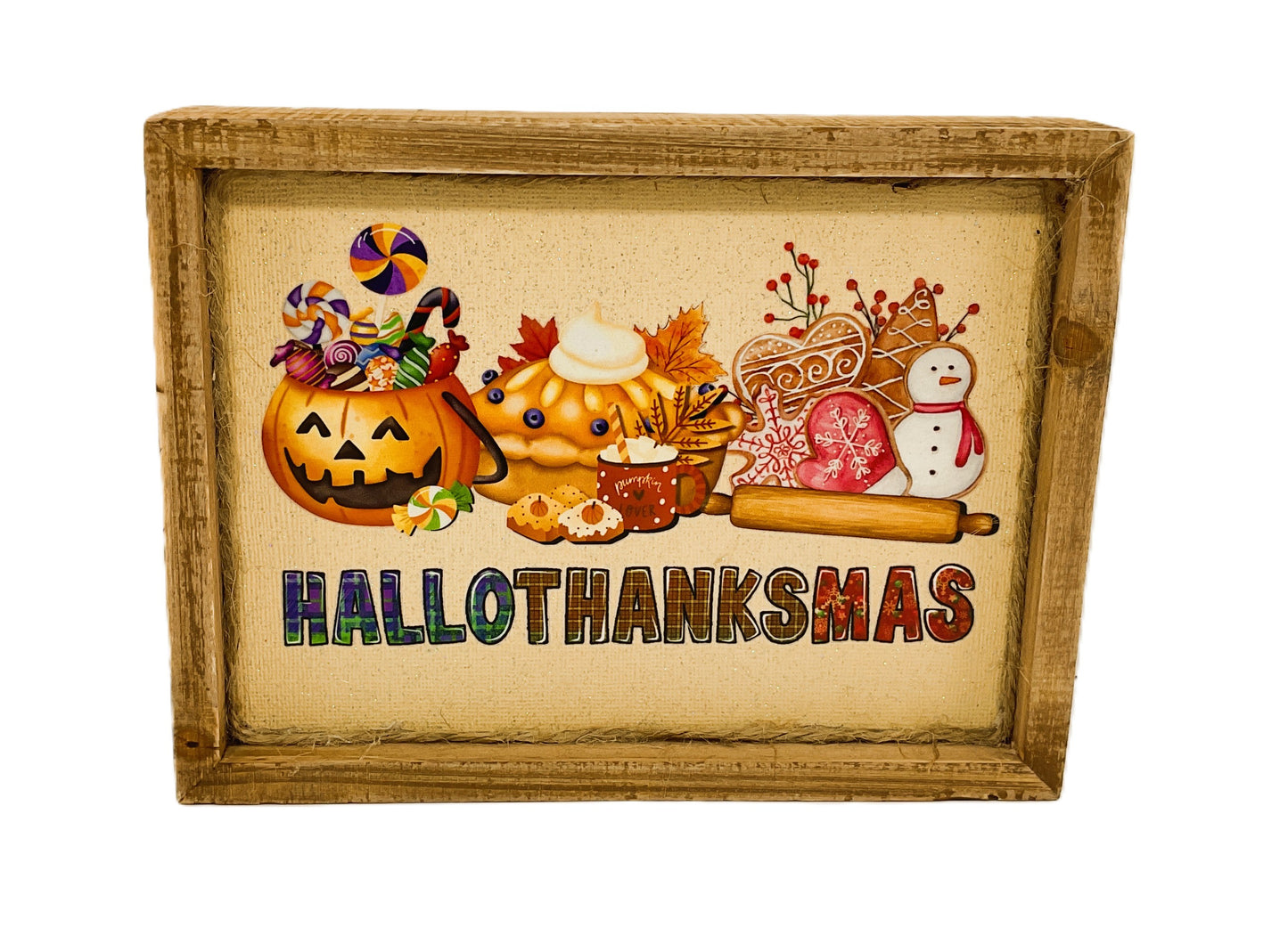 AGD Fall Decor - Pumpkin Gingerbread Hallothankmas Multi Seasonal Sign