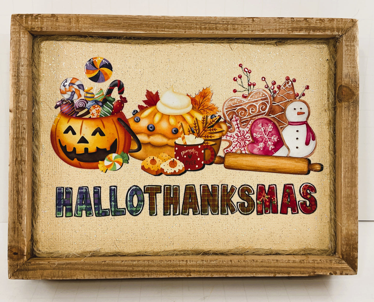 AGD Fall Decor - Pumpkin Gingerbread Hallothankmas Multi Seasonal Sign
