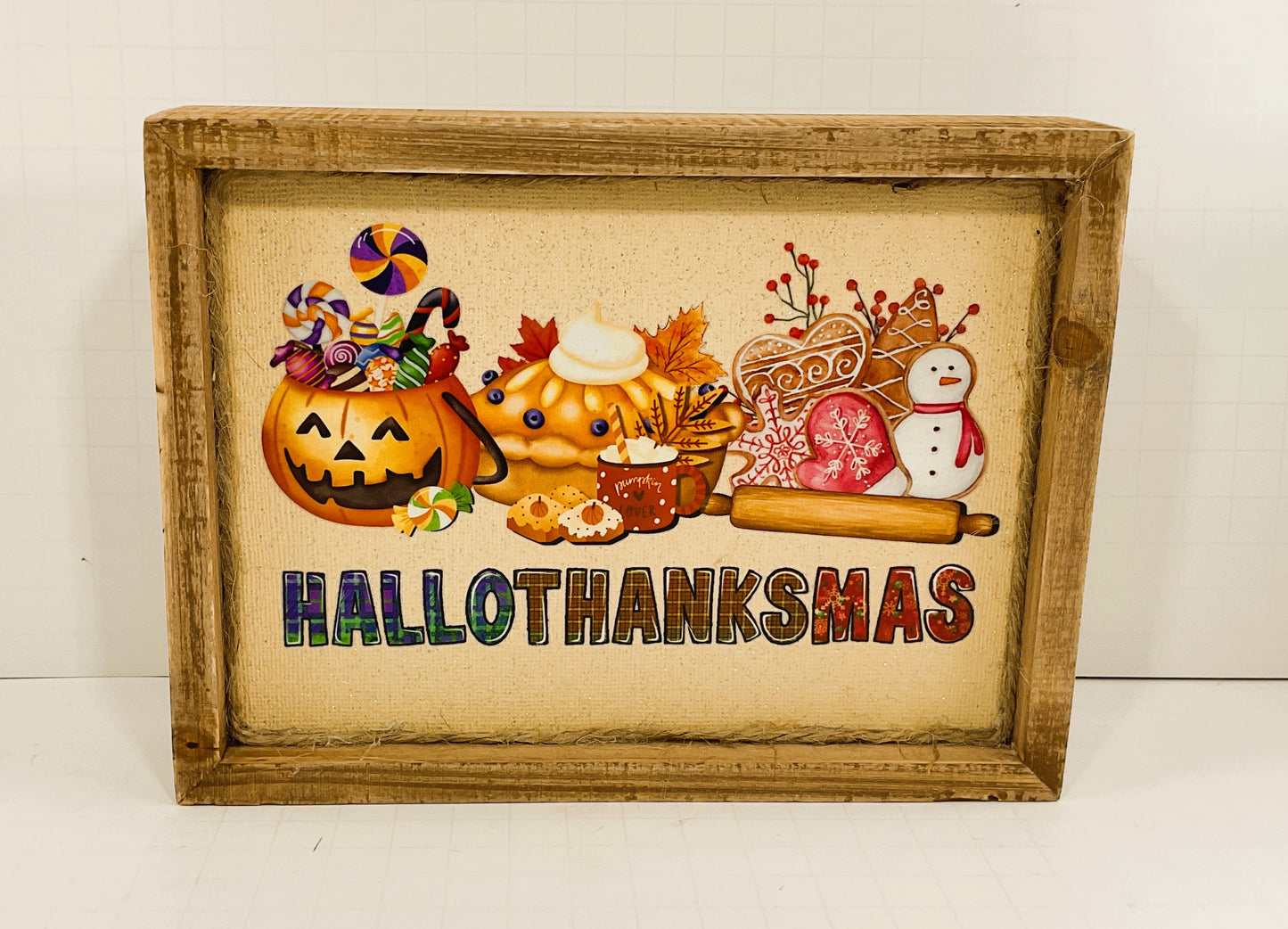 AGD Fall Decor - Pumpkin Gingerbread Hallothankmas Multi Seasonal Sign