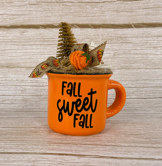 AGD Fall Decor - Fairy Garden Pumpkin Spice Latte Espresso Mug