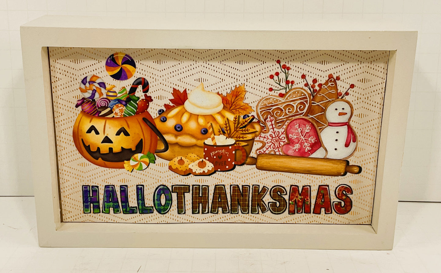 AGD Fall Decor - Pumpkin Gingerbread Hallothankmas Multi Seasonal Sign