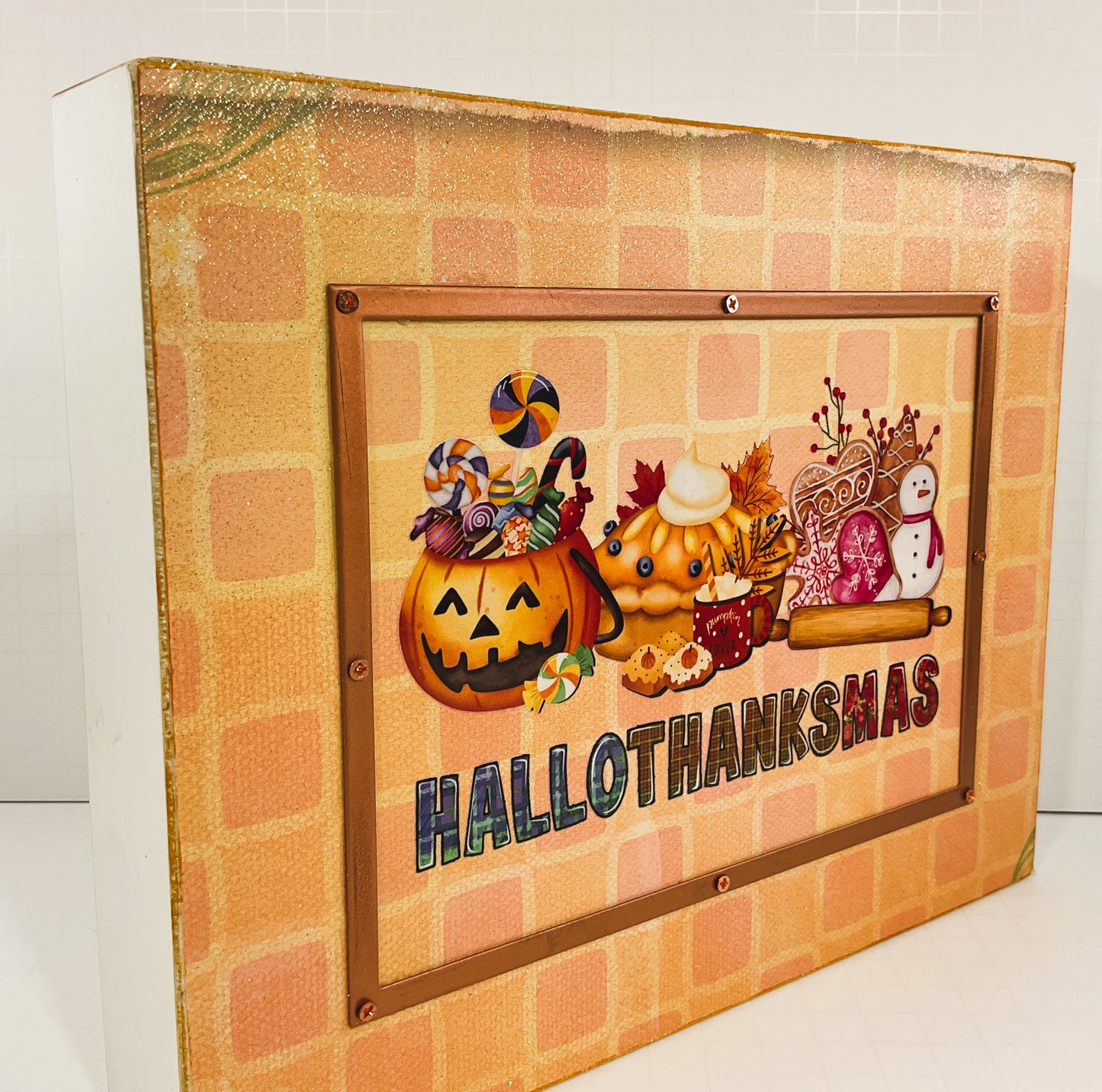 AGD Fall Decor - Pumpkin Gingerbread Hallothankmas Multi Seasonal Sign