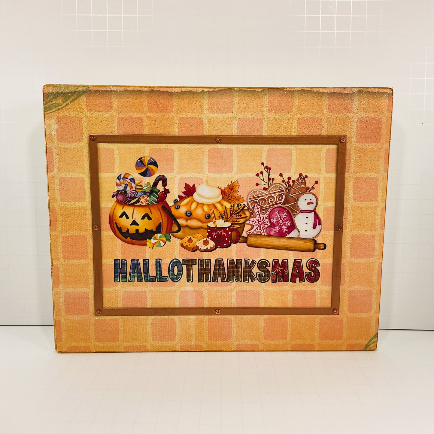 AGD Fall Decor - Pumpkin Gingerbread Hallothankmas Multi Seasonal Sign