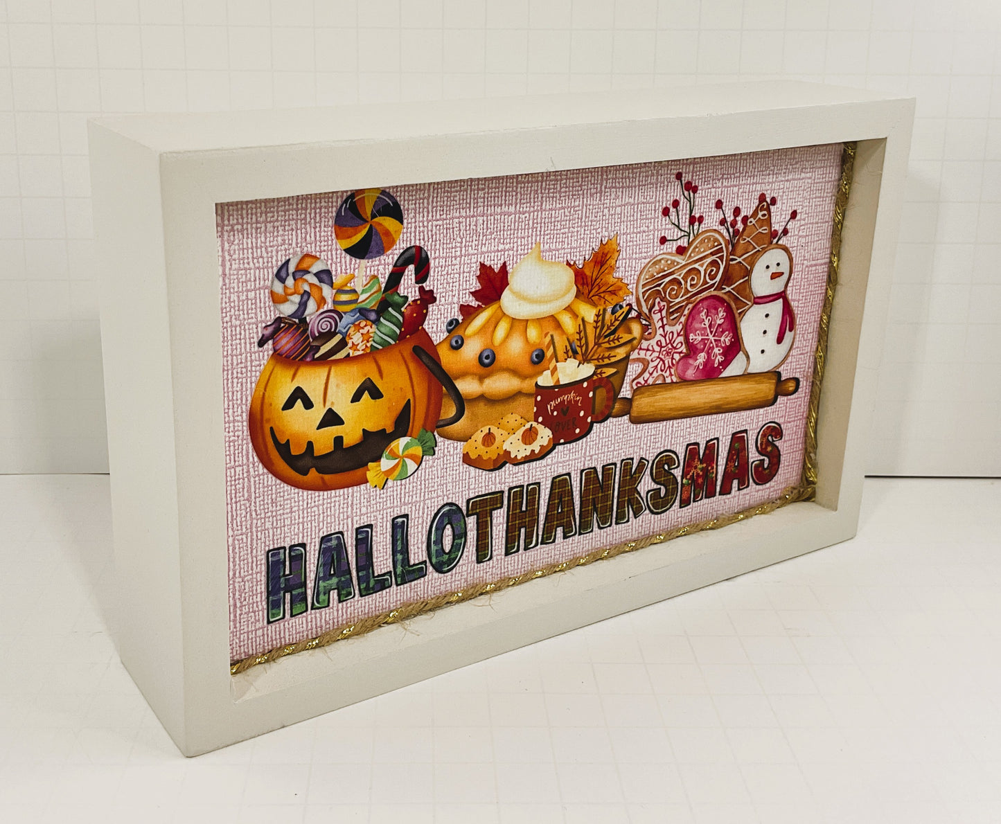 AGD Fall Decor - Pumpkin Gingerbread Hallothankmas Multi Seasonal Sign