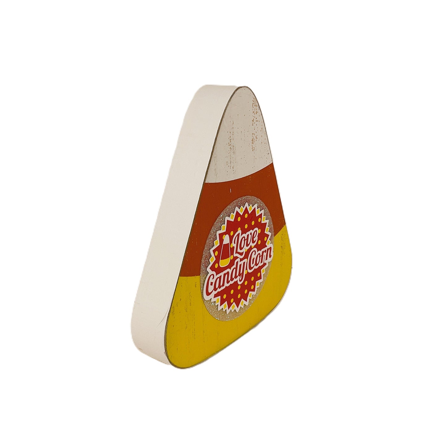 AGD Halloween Decor - I Love Candy Corn Wood Tabletop Sign