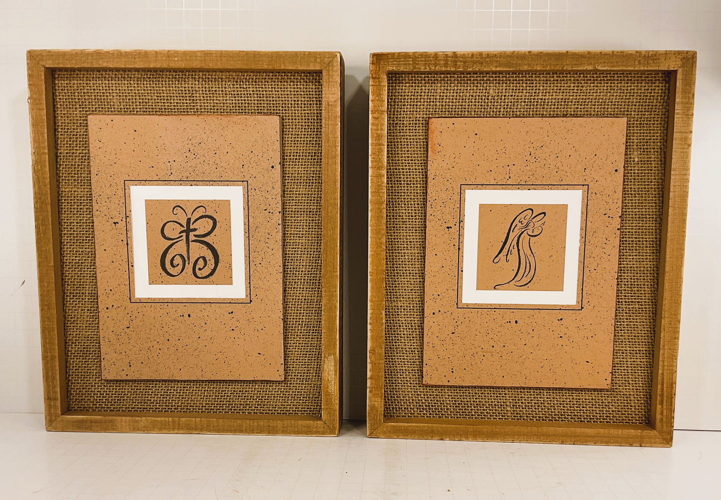 AGD Home Decor - Inspirational Butterfly Cross Angel Wood Signs 2pc