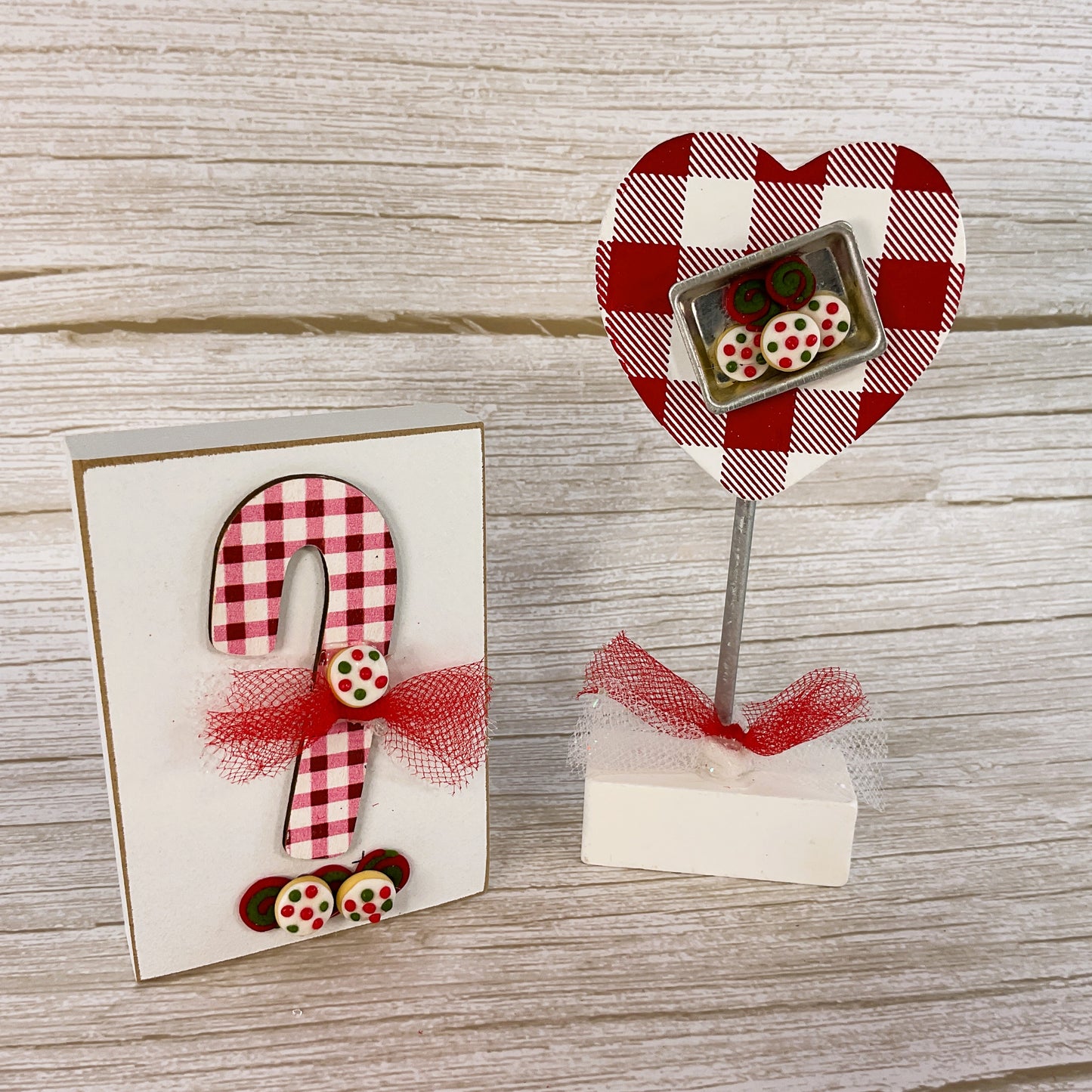 AGD Christmas Decor - Miniature Cookies Candy Cane Set 2pc Set