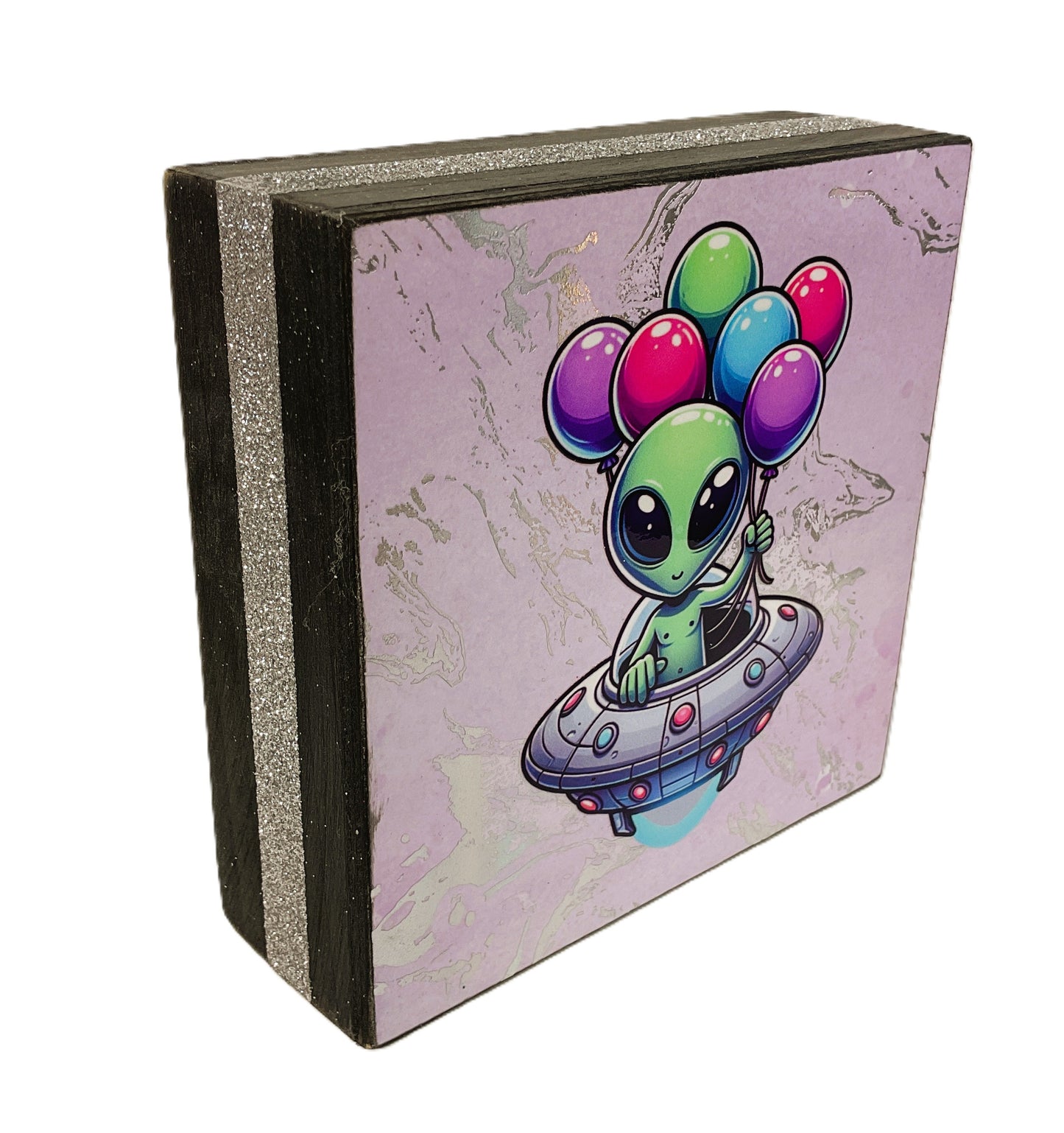 AGSD Home Decor Alien UFO Spaceship Sign – Novelty Handcrafted