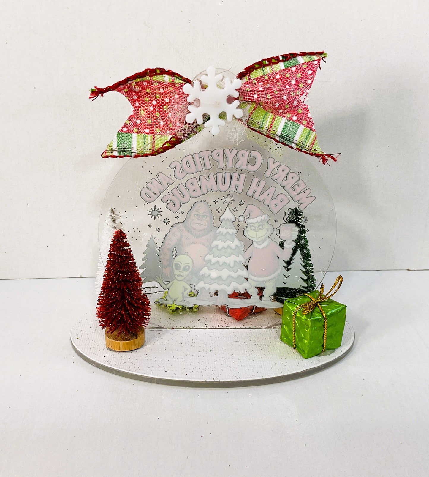 AGSD Christmas Decor - Novelty Acrylic Bigfoot Cryptids Sitter