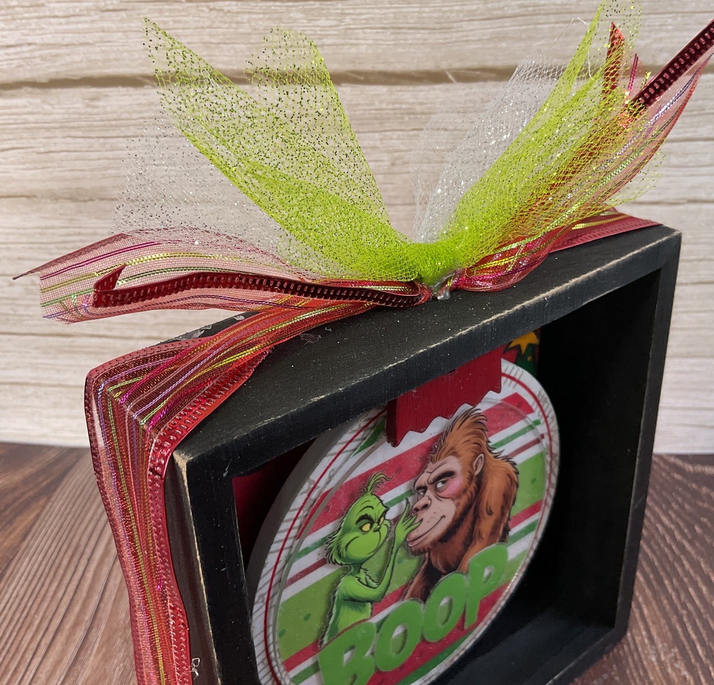 AGSD Christmas Decor - Bigfoot Boop Box Sign | Whimsical Handcrafted
