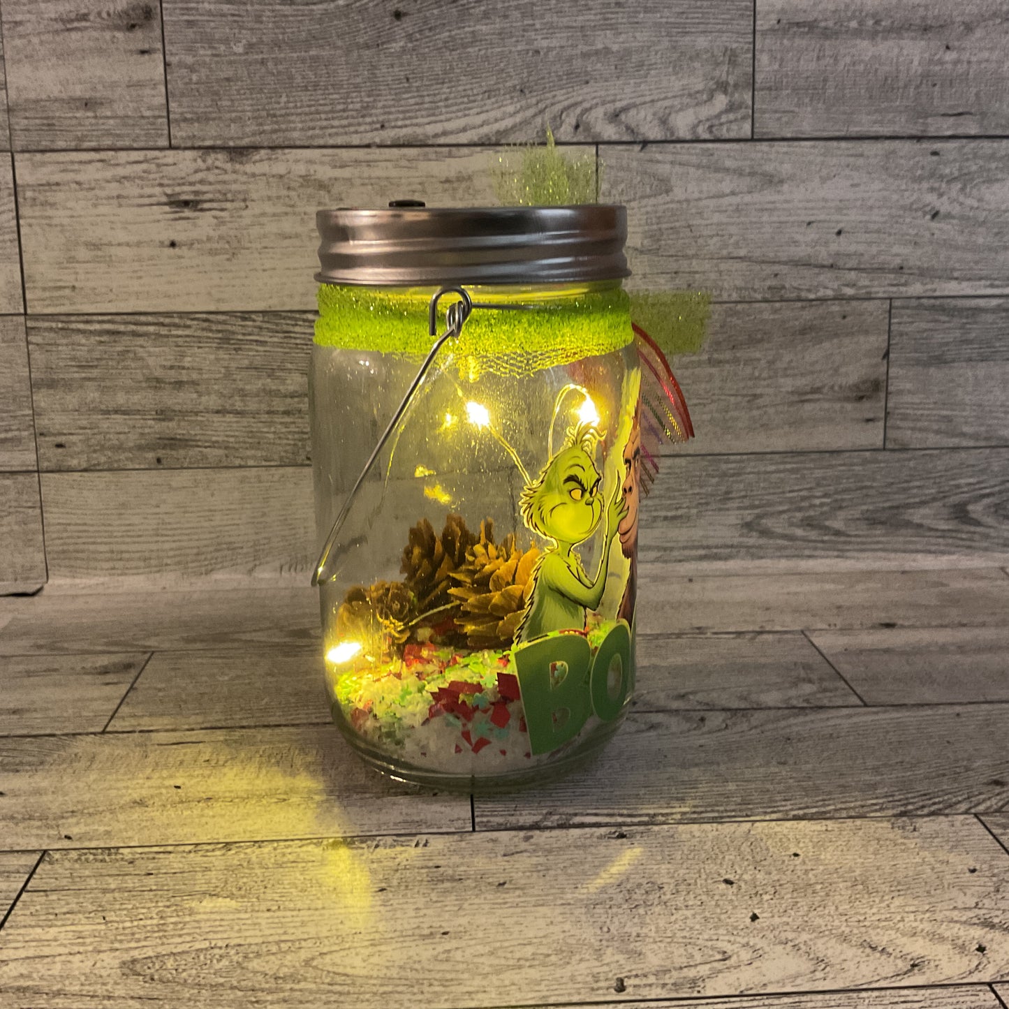 AGSD Christmas Decor - Bigfoot Boop Lighted Mason Jar – Novelty Handcrafted