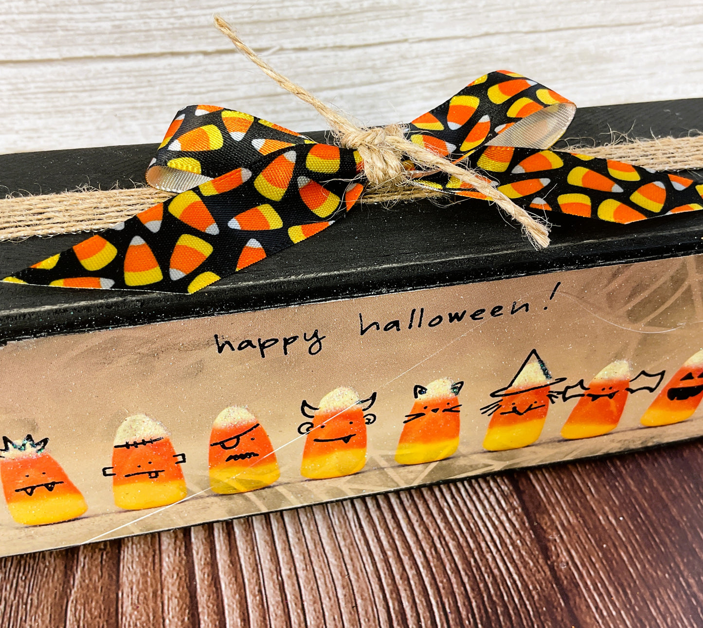 AGSD Halloween Decor - Candy Corn in Costume Box Sign