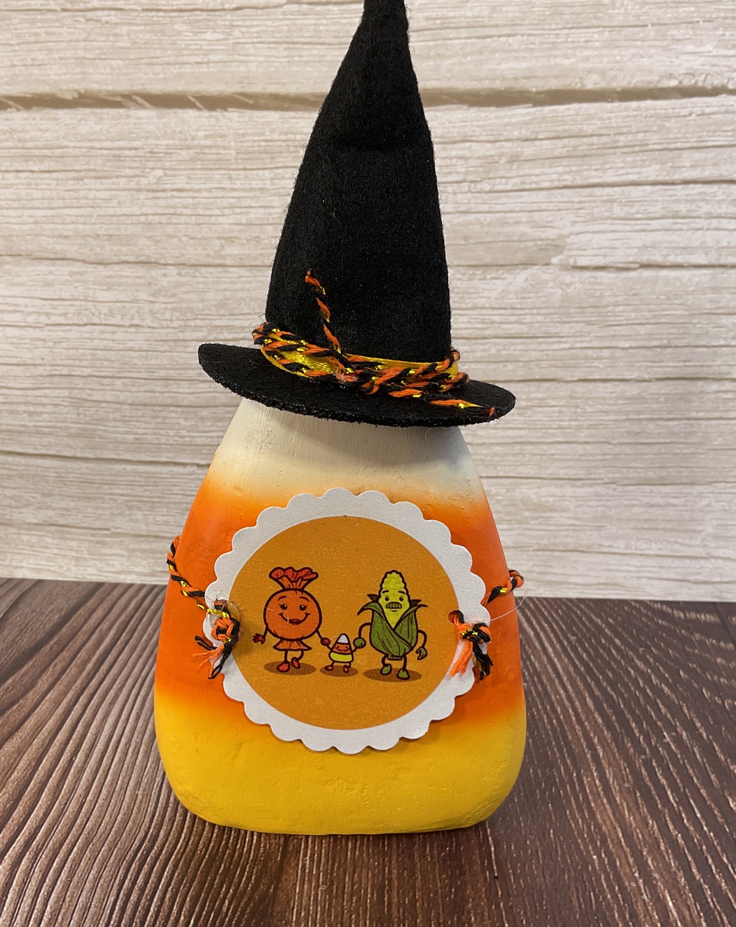 AGSD Halloween Decor - Snarky Candy + Corn = Candy Corn Paper Mache