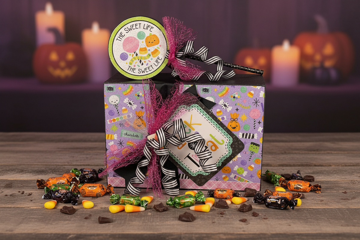 AGSD Halloween Decor - Trendy Pink Cute Candy Ghost Theme Stacking Book