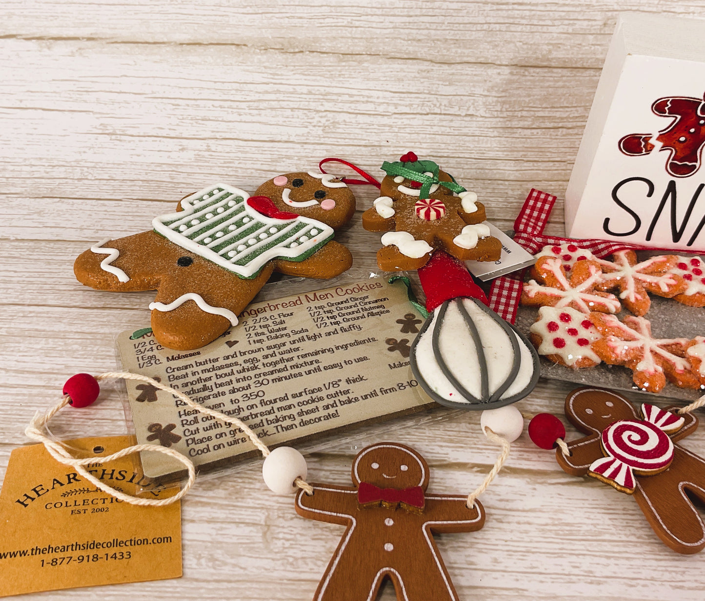 Christmas Decor - Gingerbread Theme Tier Tray Bundle 6pc