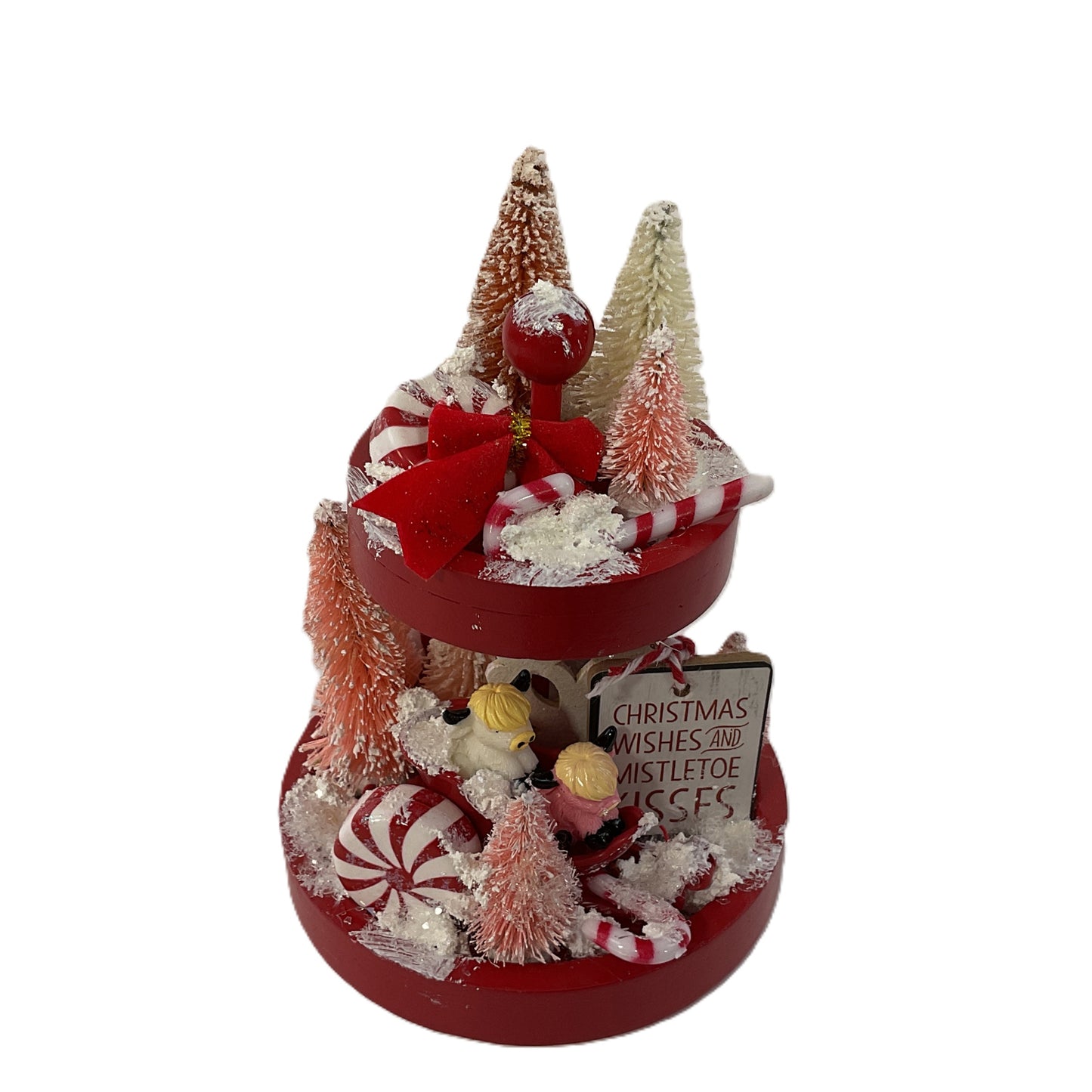 AGSD Christmas Decor - Highland Cows Miniature Mini Fairy Tier Tray Scene