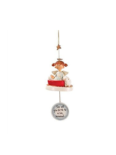 Noel Collection Resin Girl, Jesus Lamb Hanging Ornament