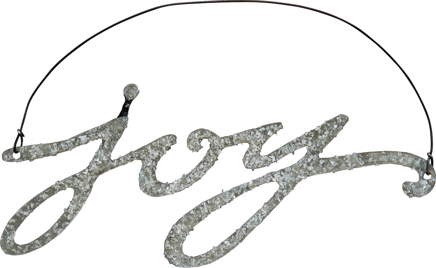 Primitives By Kathy Phil Chapman 4.75 inches x 2 inches Tin Word Ornament - Joy