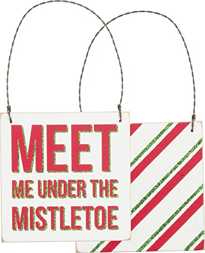 Primitives by Kathy PBK Christmas Decor - Meet Me Under the Mistletoe Ornament