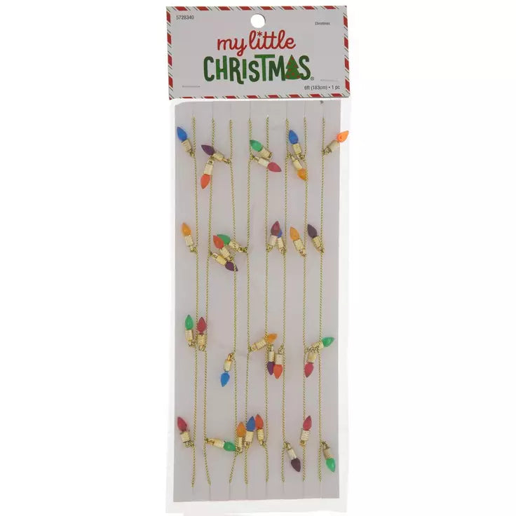 HL Christmas Craft Supply - Mini Tree Light Bulb Garland 6ft