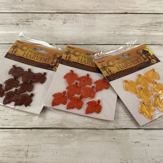 Darice Craft Supply - Mini Small Acrylic Leaf Leaves Ornaments 24pc