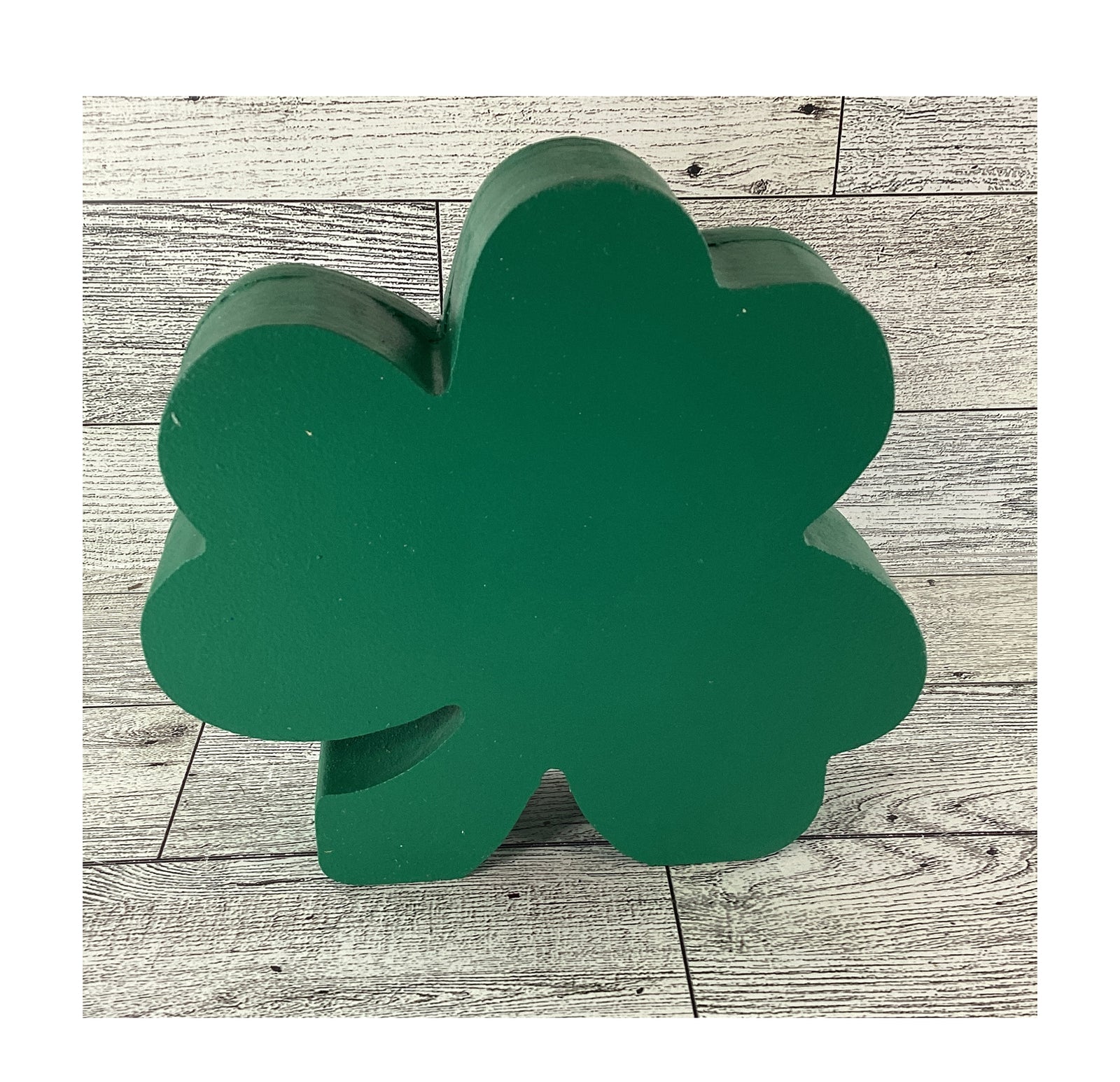 AGD Saint Patrick Decor - Irish Shamrock Chunky Wood Shaker Sitter