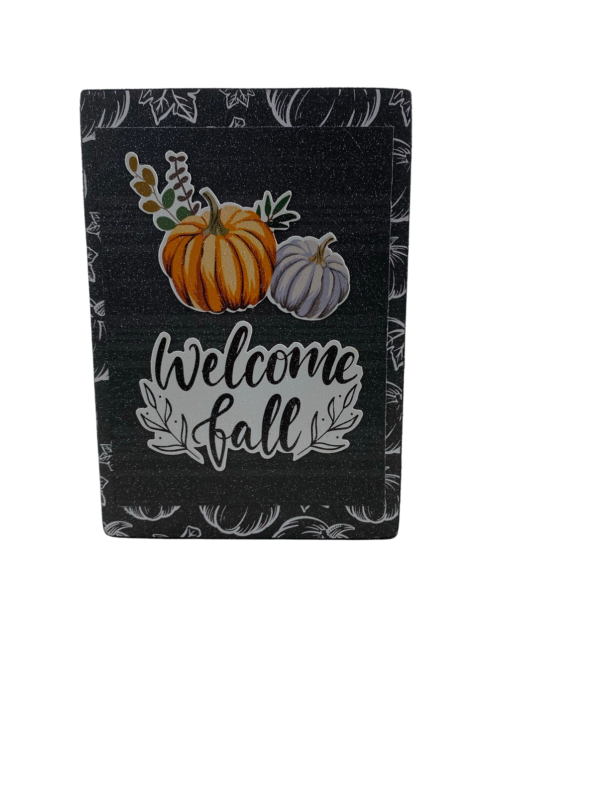 AGD Fall Decor - Happy Thanksgiving Welcome Fall Reversible Wood Box Sign