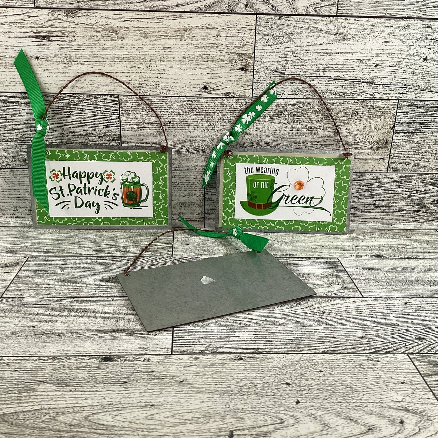 AGD St Patrick's Day Decor - Wee Bit Irish Small Ornament Signs 3pc Set
