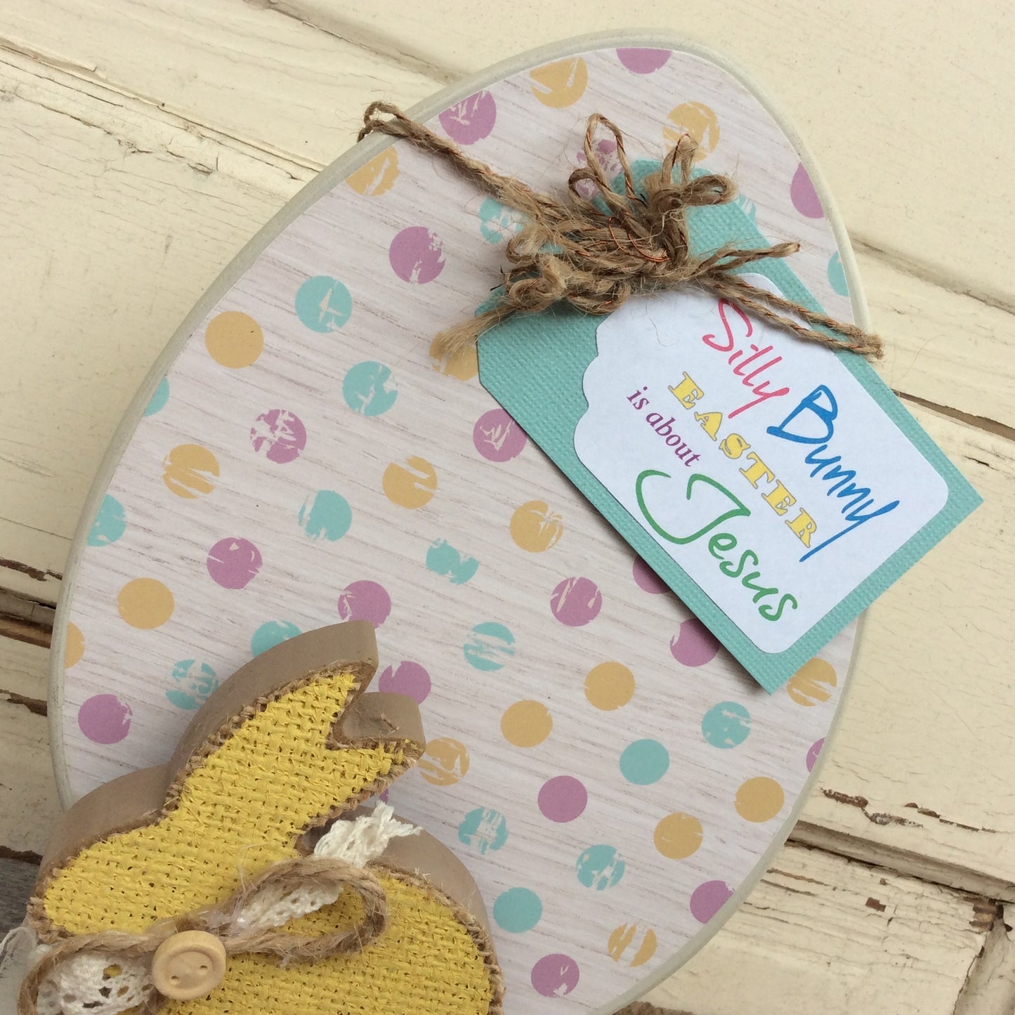 AGD Easter Decor - Silly Rabbit Easter is About the Lamb Egg and Bunny Display