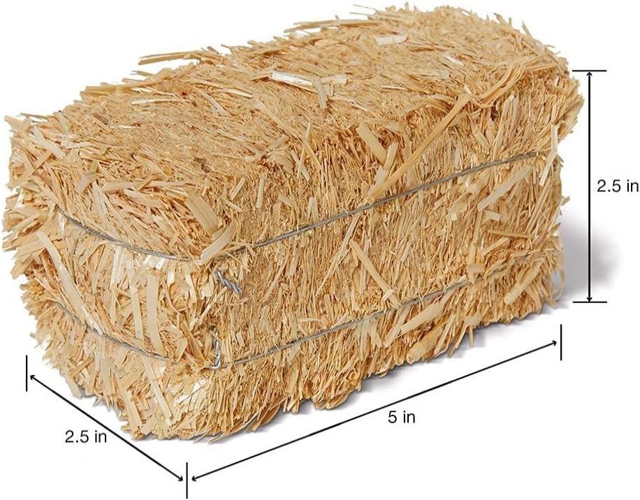 FloralCraft Supply - Fall Harvest Craft Straw Bale of Hay 5inch 2pc Set