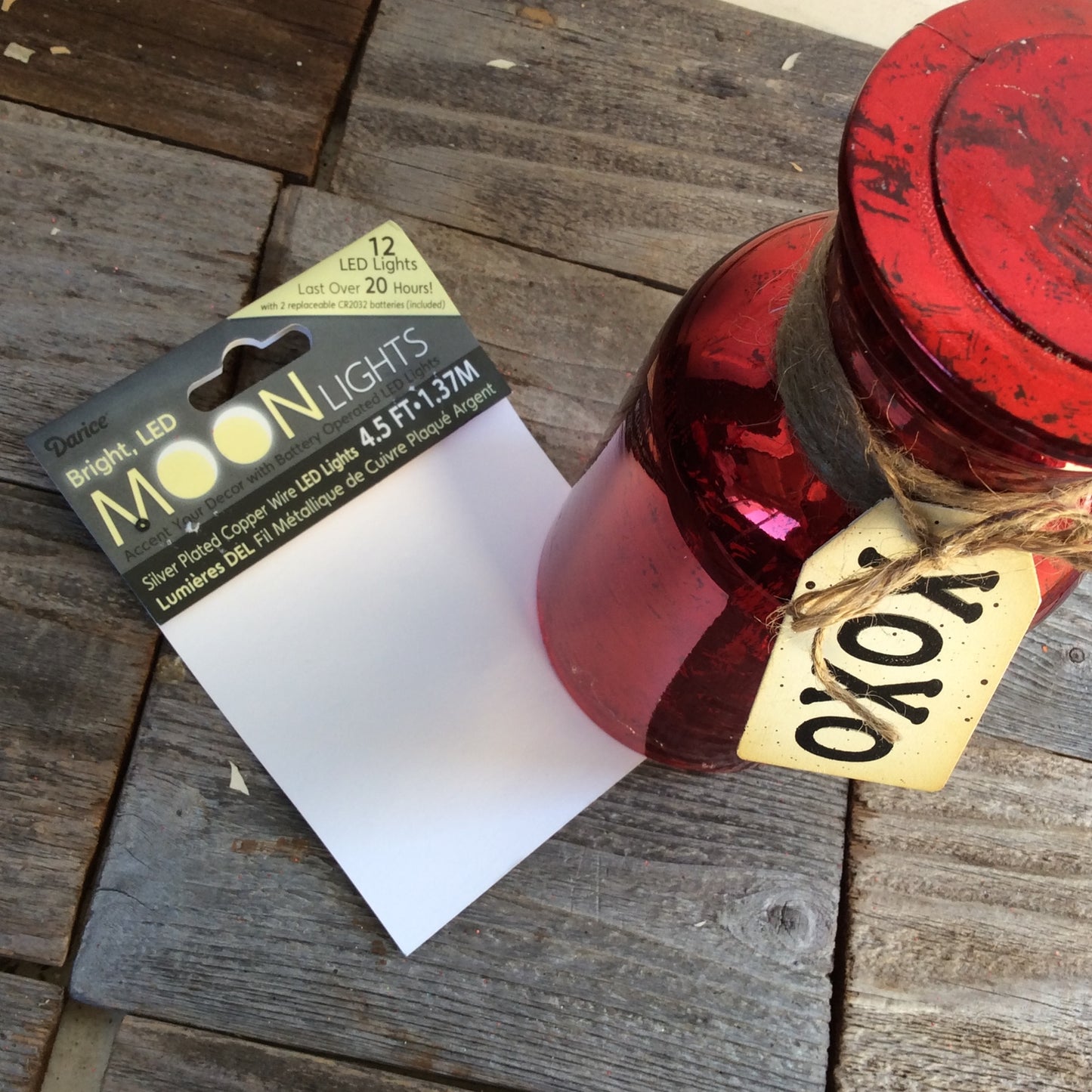 AGD Valentines Decor – Lighted XOXO Red Mercury Glass Display