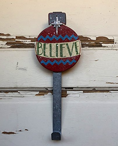 AGD Christmas Decor - Believe Bulb Ornament Wreath Door Hanger
