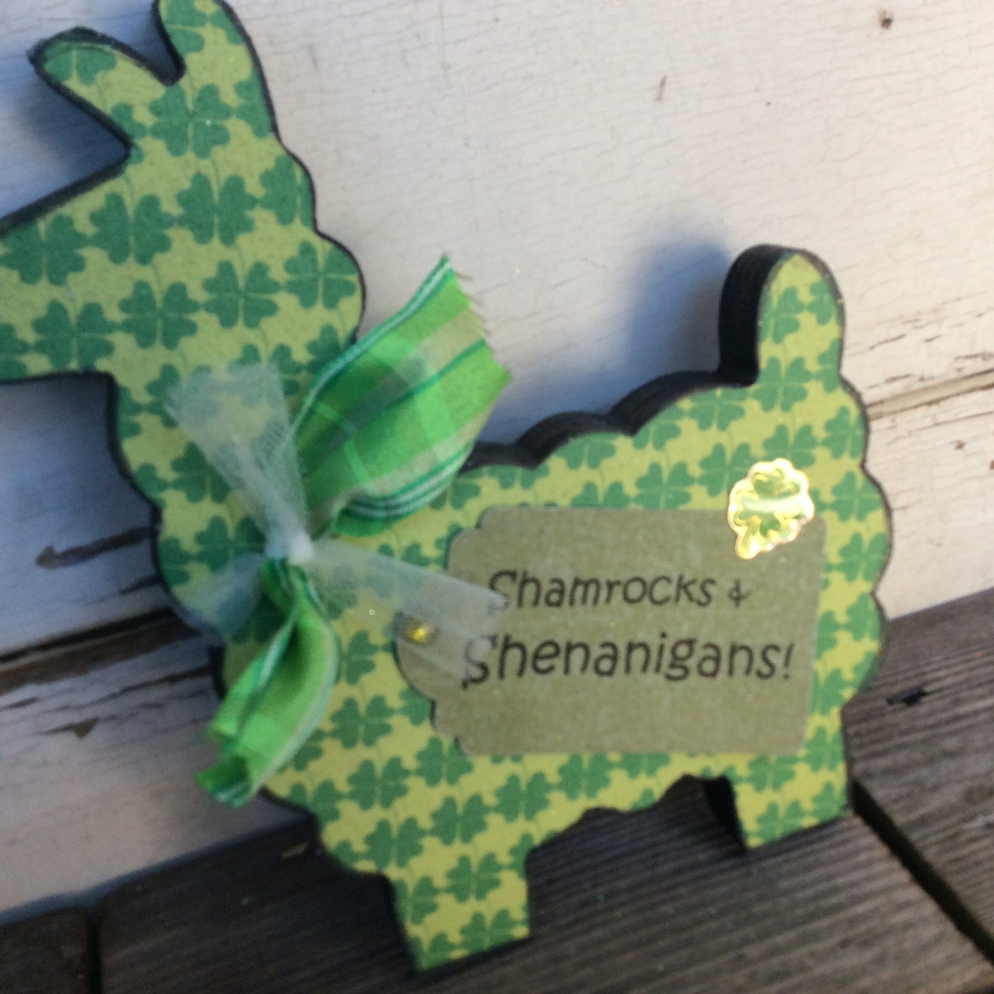 AGD St Patrick's Decor - Shamrocks & Shenanigans Chunky Llama