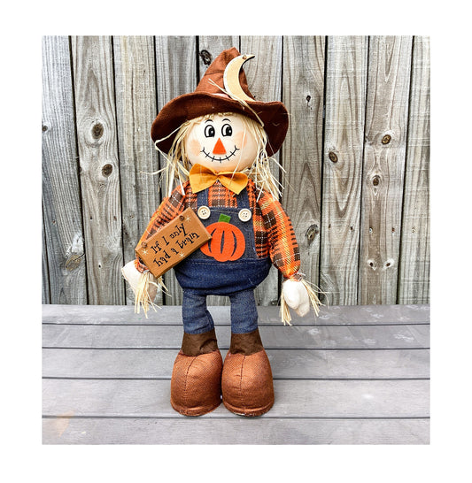 AGD Fall Decor - If I Only Had A Brain Standing Scarecrow