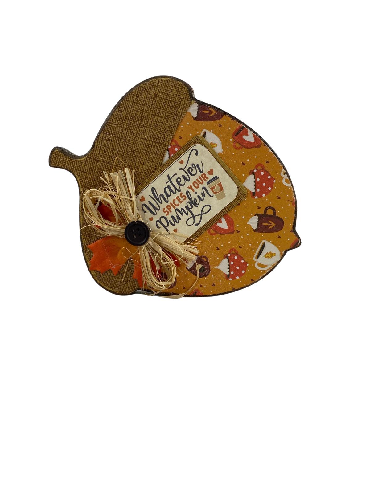 AGD Fall Decor - Whatever Spices Your Pumpkin Reversible Chunky Acorn