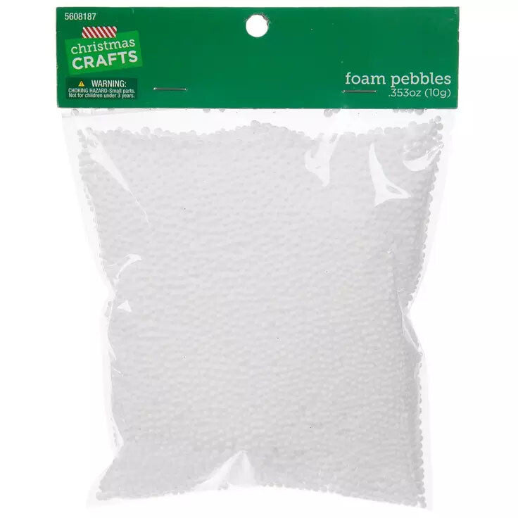 HL Craft Supply - White Foam Faux Snowlike Snowglobe Pebbles 10grams