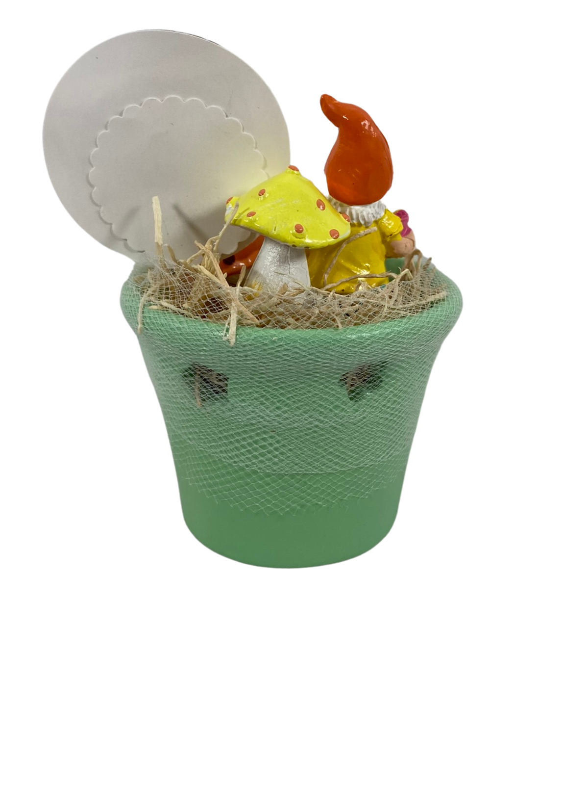 AGD Summer Decor - Miniature You Are My Sunshine Gnomes Ceramic Jar