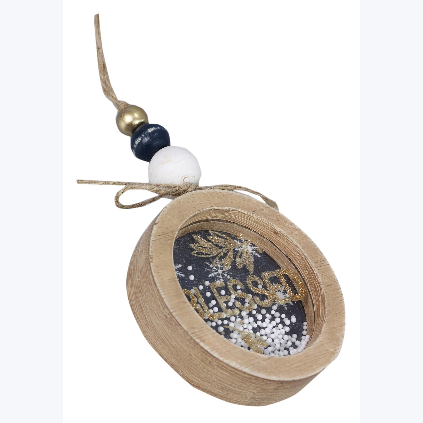 YI Christmas Decor - Farmhouse Shaker Ornament Tier Tray 6pc