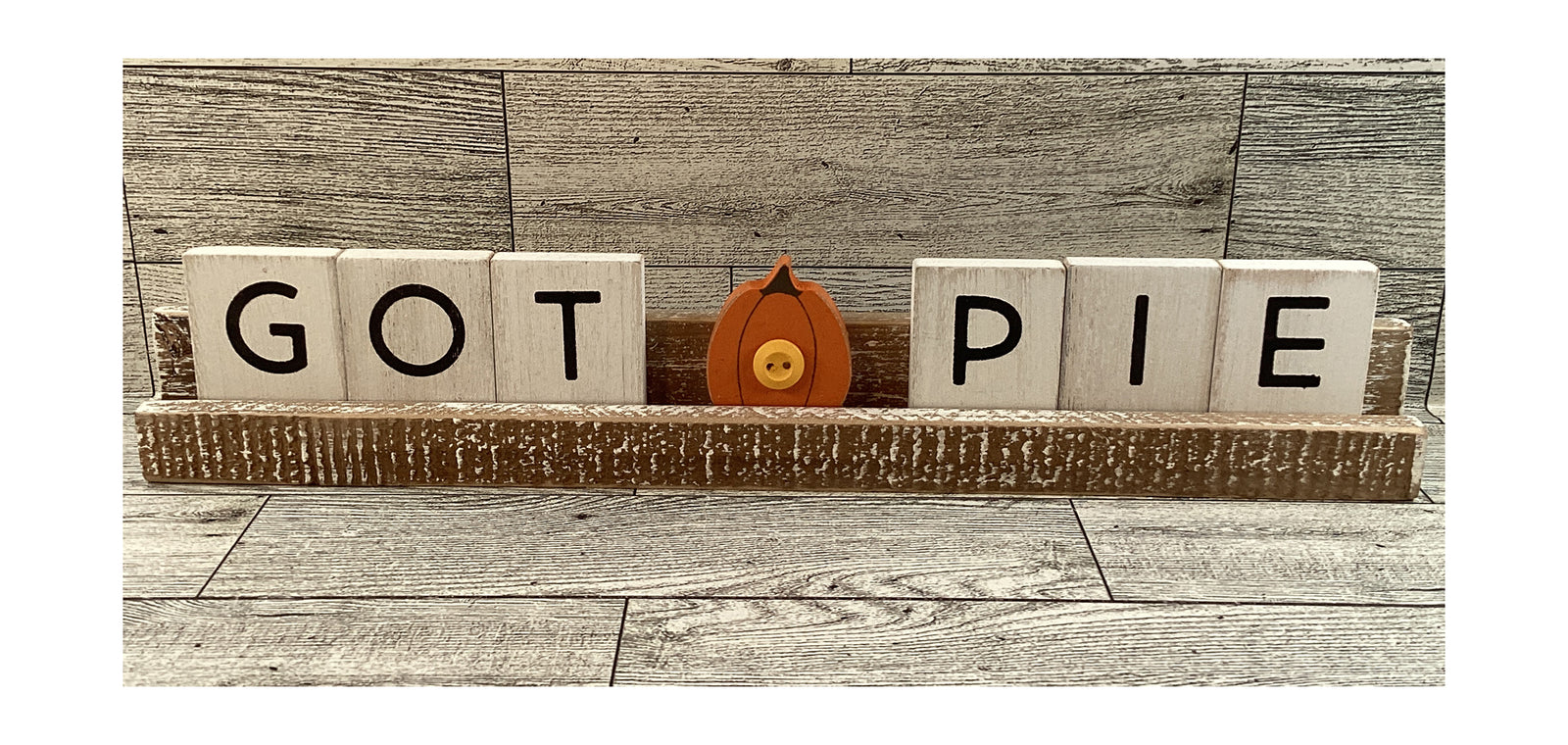 AGD Fall Decor - Pumpkin Pie Got Pie Tile Sign Spoon Garland 3pc Set