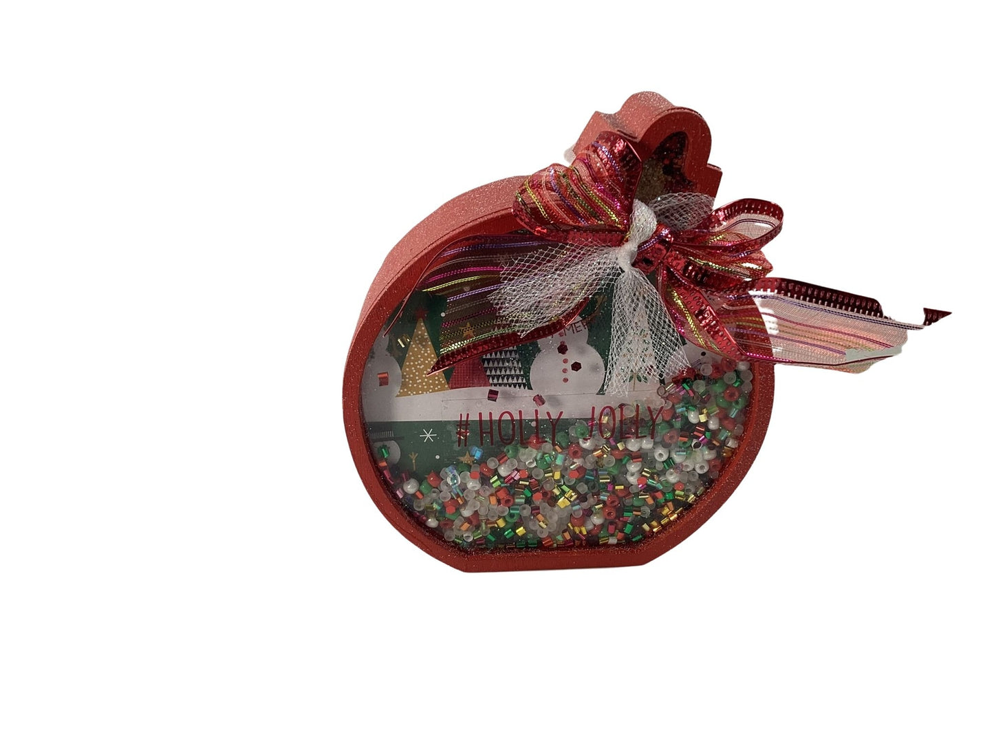 Christmas Decor - Ornament Bulbs Chunky Wood Shaker Sitters 3pc Set