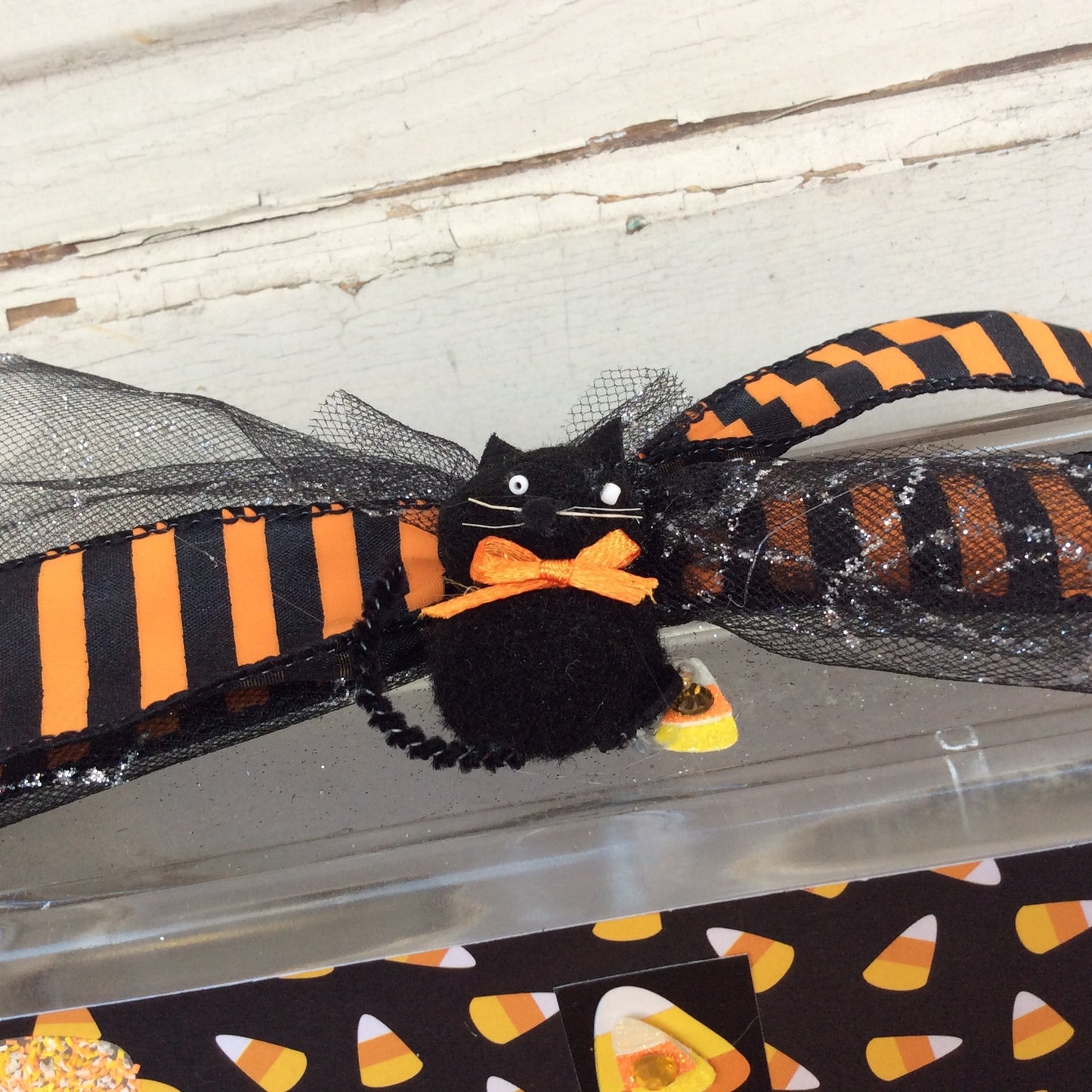 AGD Halloween Decor - Yum Sweet Candy Corn Lighted Glass Block