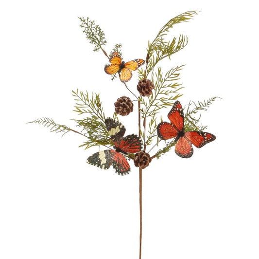 RAZ Imports Fall Decor - Butterfly Cedar Spray Picks (6)
